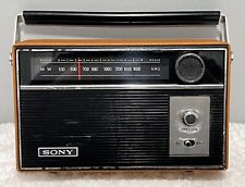 Vintage SONY 7-Transistor AM Radio - Brown Leather - Model 6R-26 (Japan) - WORKS picture