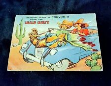 Vintage 1940's Wild West Souvenir Folder Postcard Double Sided Fold Out Pics picture
