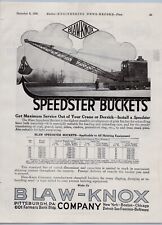 1920 Blaw-Knox Railroad Crane Ad Speedster Bucket Derrick Maintenance of Way picture