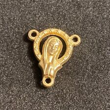 Vintage Jewelry Gold Tone Madonna Rosary Center picture