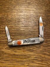 CASE XX 1982 WORLD'S FAIR MOP PEARL KNIFE VINTAGE NEVER USED #079 SS picture