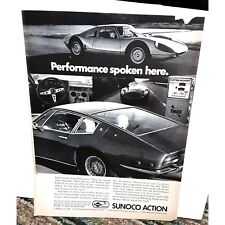 Vintage 1972 Sunoco Action Performance Gas Ad Original picture