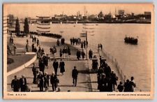 Scenic Scene of Lagoon and Island from Boardwalk - Vintage Postcard - Posted picture