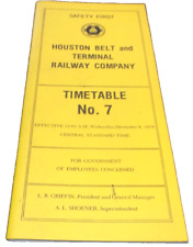 DECEMBER 1976 HOUSTON BELT & TERMINAL RAILWAY EMPLOYEE TIMETABLE #7 picture
