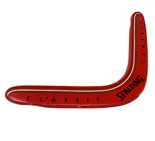 Vintage Spalding Classic Wooden Boomerang Red Striped 17 inch Sport Collectible picture