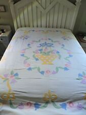 Exquisitely Made Appliqued Summer Quilt Spread  picture