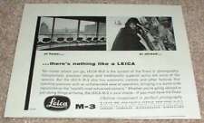1958 Leica M3 Camera Ad - At Home or Abroad NICE picture