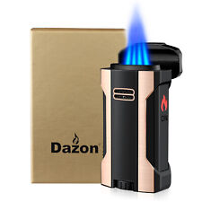 4 Jet Cigar Blue Flame Lighter Windproof Gas Butane Cigarette with Gift Box picture