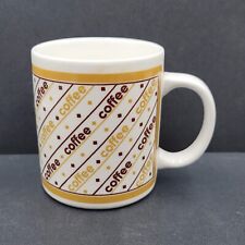 Finest Ceramics 70s Vintage Coffee Mug Diagonal Striped All Over Print picture