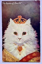 Queen Of Hearts Vintage Cat Postcard. 1907 picture