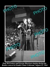 OLD HISTORIC PHOTO OF SEATTLE USA THE BEATLES IN CONCERT PAUL McCARTNEY 1964 picture
