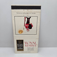 Vintage Matchcover Royal Reserve Whisky by Corby Montreal Canada picture