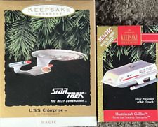 Star Trek Enterprise and Shuttlecraft Keepsake Ornament Hallmark Vintage 1992 picture
