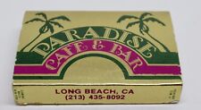 Paradise Café & Bar Gay Piano Bar Lounge Long Beach California Matchbook picture