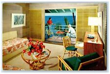 c1960's Kona Inn Guest Room Scene Kailua-Kona Hawaii HI Inter-Island Postcard picture
