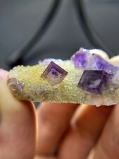 Rare exquisite natural multi-layer purple window cubic fluorite crystal ,China picture