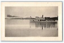 c1920's Steamer Steamships Boat Shore View RPPC Photo Unposted Postcard picture