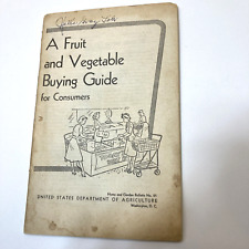Vintage 1955 Fruit & Vegetable Buying Guide #21 US Dept of Agriculture Booklet  picture