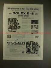 1958 Bolex B-8 & C-8 Movie Camera Ad, Variable Shutter picture