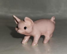 Vintage Hagen Renaker Miniature  Pig with Curly Tail Figurine 1995 San Dimas CA. picture