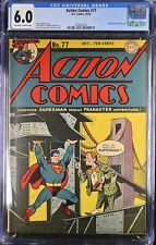 Action Comics #77 CGC FN 6.0 The Vigilante Boring/Kaye Cover DC Comics 1944 picture