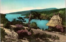 Lake Minnewaska NY Awosting Ulster County Hand Colored Albertype postcard IP4 picture