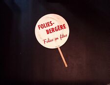 Folies Bergere Folies en Fetes Paris Hand Fan Vintage picture