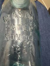 Original Vintage Blue Mason's Patent Nov 30th 1858 Jar  #3 picture