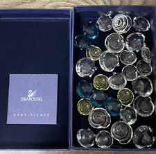 29 PIECE SWAROVSKI CRYSTAL TOP SHELL SET MINI 2007 880692 YELLOW BLUE AND CLEAR picture