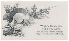 Wright's Atlantic City Pharmacy Trade Card - New Jersey - Street Directory EE picture