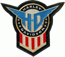 HARLEY DAVIDSON EMBROIDERED HONOR SHIELD PATCH 10 inch HARLEY VINTAGE PATCH picture