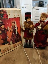 1990s TRADITIONS Animated Victorian Couple Lighted 26 Inches christmas NEED BULB picture