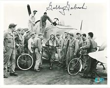 Francis Gabby Gabreski Signed 8x10 Photograph WWII 56th FG P-47 Ace (AIV) picture