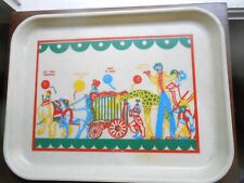 Vintage Cambro Camtray MCM Fiberglass Kids Child  Food Tray  Circus 13.5 x 10.5 picture