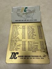 Vintage D-C Denver Chicago Trucking Co Metal Advertising Clipboard picture