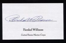 Hershel Williams Signed 3x5 Index Card Signature Autographed Medal of Honor WWII picture