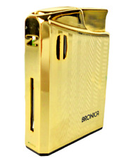 ZENZA Bronica Electronic Butane Lighter K-15 Gold Tone Brand New Mint 60's  picture