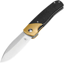 Kizer Cutlery Gavel Linerlock Black Micarta & Brass Folding 154CM Knife V3661C1 picture