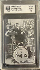 The Beatles 1964 Gemaco Playing Card 10 of Hearts GSA Grade 10 picture