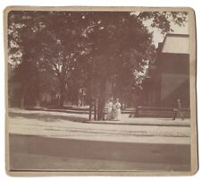 c1895 Two Women All White Clothes Street View Buffalo NY New York Antique Photo picture