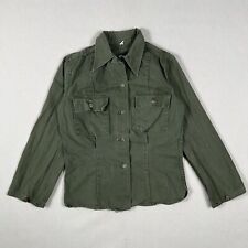 Vintage 40s 50s HBT Military Shirt Men’s Medium Long Sleeve Button Up USM picture