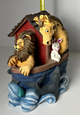 Noah's Ark Bank Beautiful Vintage 2003 Heavy Resin Great Display Collectable picture