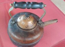Simplex Solid Copper Teapot tea kettle Patented made in England UK w PATINA picture