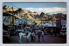 Oatman AZ-Arizona, Main Street, Antique, Vintage Postcard picture