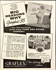 1955 Graflex Camera Graphic 35 Vintage Print Ad Toddler Bath picture