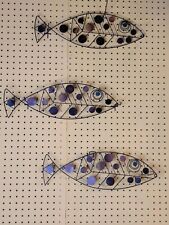 DC Mach Inc. Painted Wire 3 Pc Fish Set Modern, Metal Iron Wall Art picture