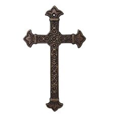 Metal Cross Christian Wall Art Antique Hanging Religious Cross Decor Vintage picture