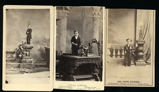 Three Antique 1870s Sideshow CDV Photos Famous Little People / Midgets Bogardus picture