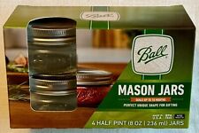 Ball Mason Jars 4 Half Pint Wide Mouth 8 oz 236 ml NIB picture
