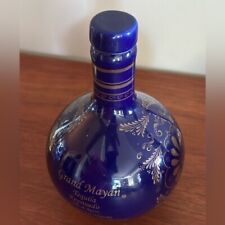 Grand mayan Hand made traditional Talavera ceramic decanter Bottle. Has 24K Gold picture